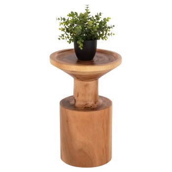 ΤΡΑΠΕΖΙ ΒΟΗΘΗΤΙΚΟ BERMAL HM9889 ΜΑΣΙΦ ΞΥΛΟ SUAR ΣΕ ΦΥΣΙΚΟ Φ30x46Υεκ.