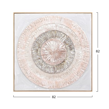 ΠΙΝΑΚΑΣ ΤΟΙΧΟΥ 3D HM4578 ΜΕ ΚΟΡΝΙΖΑ ΜΠΕΖ-ΧΕΙΡΟΠΟΙΗΤΟΙ ΚΥΚΛΟΙ 82x4,5Χ82Υεκ.