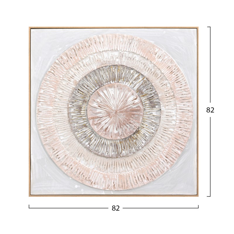 ΠΙΝΑΚΑΣ ΤΟΙΧΟΥ 3D HM4578 ΜΕ ΚΟΡΝΙΖΑ ΜΠΕΖ-ΧΕΙΡΟΠΟΙΗΤΟΙ ΚΥΚΛΟΙ 82x4,5Χ82Υεκ.