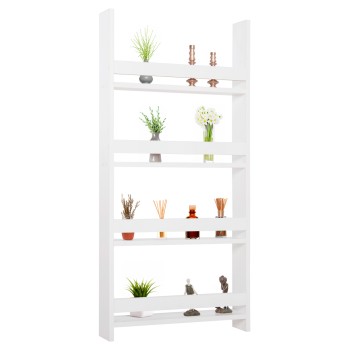 ΡΑΦΙΕΡΑ ΤΟΙΧΟΥ SANI HM18224.01 ΜΕΛΑΜΙΝΗ ΣΕ ΛΕΥΚΟ 60x10x120Υεκ. (4 ΡΑΦΙΑ)