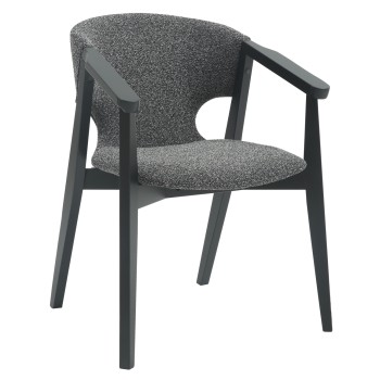 ΠΟΛΥΘΡΟΝΑ YEGER HM9995.01 ΞΥΛΟ ΟΞΙΑΣ ΣΕ ΜΑΥΡΟ-ΣΚΟΥΡΟ ΓΚΡΙ ΥΦΑΣΜΑ 59x58x78Υεκ.