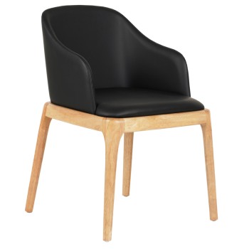 ΠΟΛΥΘΡΟΝΑ ΤΡΑΠΕΖΑΡΙΑΣ FURLAN HM9949.01 RUBBERWOOD ΣΕ ΟΑΚ-ΜΑΥΡΟ PU 54,5x58x78Υεκ.