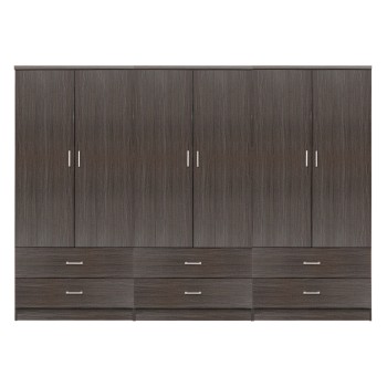 ΝΤΟΥΛΑΠΑ 6ΦΥΛΛΗ REINA ME 6 ΣΥΡΤΑΡΙΑ HM21060.01 ΜΕΛΑΜΙΝΗ ΣΕ ZEBRANO 240x42x181Υεκ.