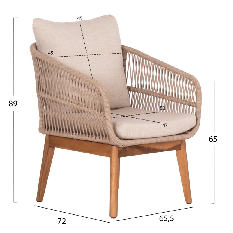 ΣΕΤ ΣΑΛΟΝΙ ΕΞ.ΧΩΡΟΥ 4ΤΜΧ FRANKY HM6231 ΞΥΛΟ ΑΚΑΚΙΑΣ-ΜΕΤΑΛΛΟ-ΣΧΟΙΝΙ