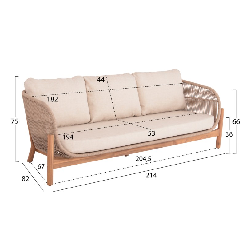 ΣΕΤ ΣΑΛΟΝΙ ΕΞ.ΧΩΡΟΥ 4ΤΜΧ SANJI HM6219 ΞΥΛΟ ΑΚΑΚΙΑΣ-ΑΛΟΥΜΙΝΙΟ-ΣΧΟΙΝΙ