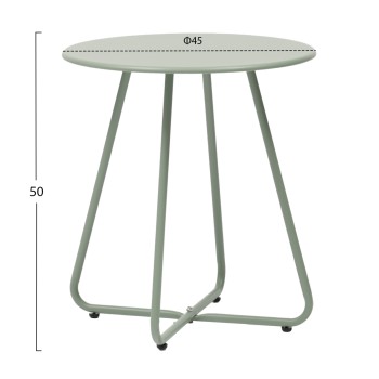 ΒΟΗΘΗΤΙΚΟ ΤΡΑΠΕΖΑΚΙ ΜΕΤΑΛΛΙΚΟ ΣΤΡΟΓΓΥΛΟ SAMMON HM6271.06 ΦΥΣΤΙΚΙ Φ45x50Υεκ