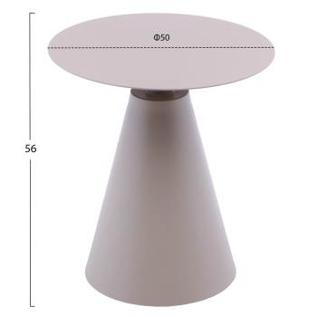 ΤΡΑΠΕΖΑΚΙ ΒΟΗΘ. ΣΤΡΟΓΓΥΛΟ ΕΞ.ΧΩΡΟΥ SERA HM6270.03 ΚΑΠΟΥΤΣΙΝΟ ΑΛΟΥΜΙΝΙΟ Φ50x56Υεκ.