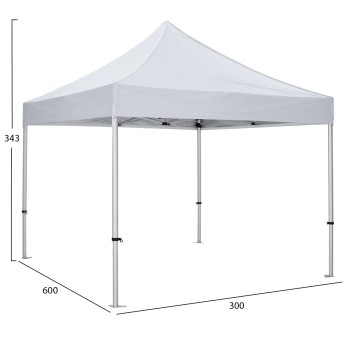 GAZEBO ΕΠΑΓΓΕΛΜΑΤΙΚΟ ΒΑΡΕΩΣ ΤΥΠΟΥ MATTHEW-AL HM6313 ΠΤΥΣΣΟΜΕΝΟ ΑΛΟΥΜΙΝΙΟΥ 3x3x3,4Y