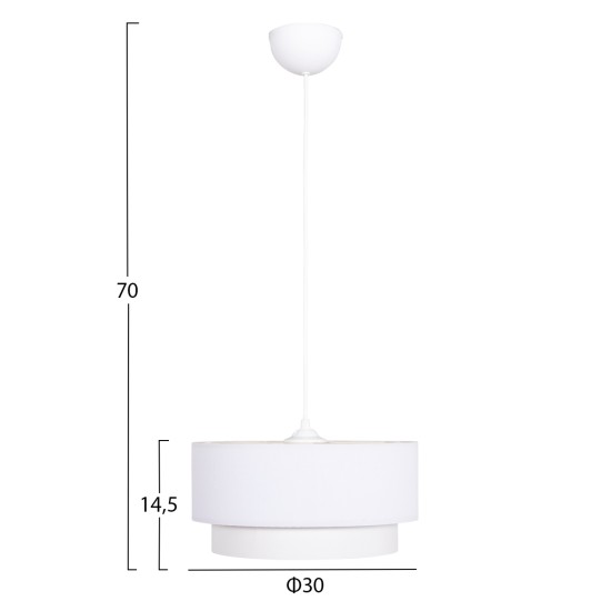 ΦΩΤΙΣΤΙΚΟ ΟΡΟΦΗΣ ΚΥΛΙΝΔΡΙΚΟ KRIKS HM4707.01 PVC ΣΕ ΛΕΥΚΟ Φ30x70Υεκ. ΦΩΤΙΣΤΙΚΟ ΟΡΟΦΗΣ ΚΥΛΙΝΔΡΙΚΟ KRIKS HM4707.01 PVC ΣΕ ΛΕΥΚΟ Φ30x70Υεκ.