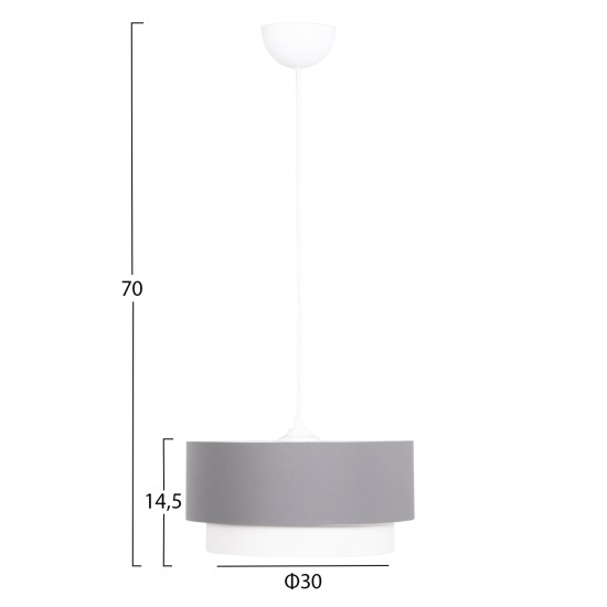 ΦΩΤΙΣΤΙΚΟ ΟΡΟΦΗΣ ΚΥΛΙΝΔΡΙΚΟ KRIKS HM4706.01 PVC ΣΕ ΛΕΥΚΟ-ΓΚΡΙ Φ30x70Υεκ. ΦΩΤΙΣΤΙΚΟ ΟΡΟΦΗΣ ΚΥΛΙΝΔΡΙΚΟ KRIKS HM4706.01 PVC ΣΕ ΛΕΥΚΟ-ΓΚΡΙ Φ30x70Υεκ.