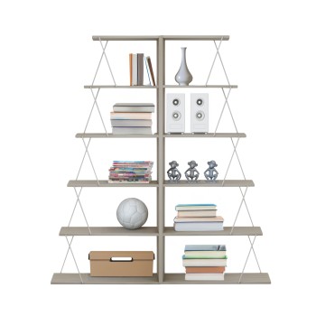 ΣΕΤ ΒΙΒΛΙΟΘΗΚΕΣ 2ΤΜΧ MINI TARS HM11772.11 ΜΕΛΑΜΙΝΗ SONAMA-ΛΕΥΚΟ 65x24x146Υεκ.(x2)