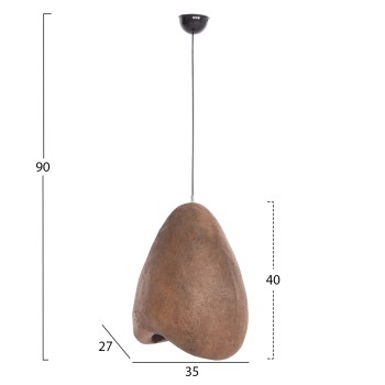 ΦΩΤΙΣΤΙΚΟ ΟΡΟΦΗΣ ΜΕ ΟΨΗ ΠΕΤΡΑΣ STONER (S) HM4417 ΣΚΟΥΡΟ ΜΠΕΖ 37x30x45Υεκ.