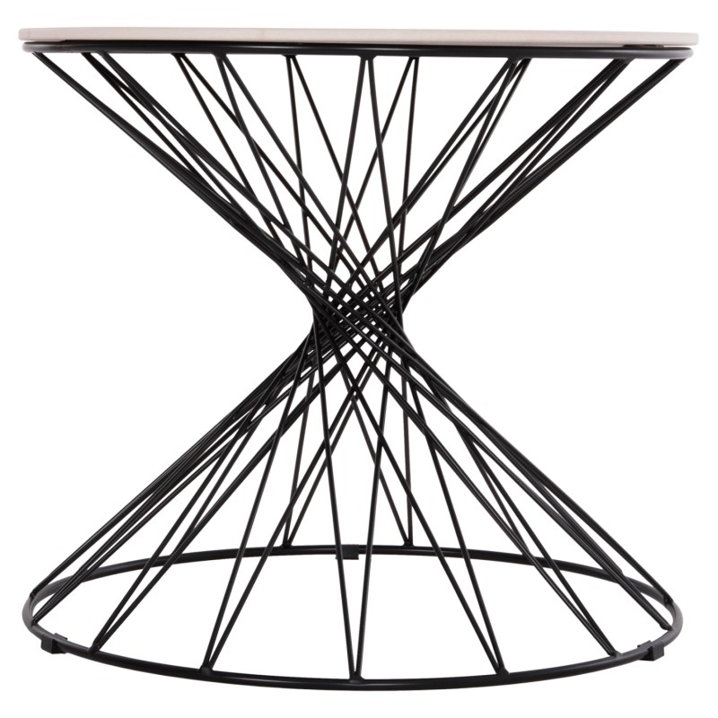 ΒΟΗΘΗΤΙΚΟ ΤΡΑΠΕΖΙ ΣΑΛΟΝΙΟΥ GRESAM HM18039.01 ΚΕΡΑΜΙΚΟ TOP-ΜΕΤΑΛΛΟ Φ50x44Υεκ.