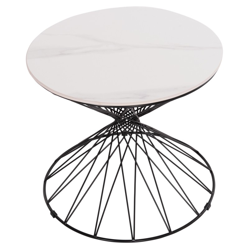 ΒΟΗΘΗΤΙΚΟ ΤΡΑΠΕΖΙ ΣΑΛΟΝΙΟΥ GRESAM HM18039.01 ΚΕΡΑΜΙΚΟ TOP-ΜΕΤΑΛΛΟ Φ50x44Υεκ.