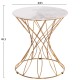 ΒΟΗΘΗΤΙΚΟ ΤΡΑΠΕΖΑΚΙ RUDY HM18037.01 ΚΕΡΑΜΙΚΟ TOP ΛΕΥΚΟ-ΜΕΤΑΛΛΟ ΧΡΥΣΟ Φ45x48,5Υεκ.