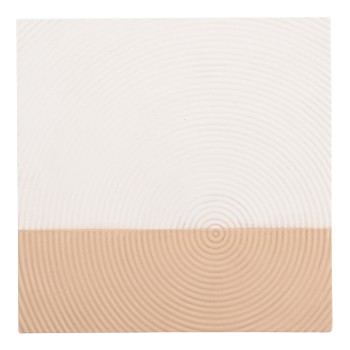 ΠΙΝΑΚΑΣ ΤΕΤΡΑΓΩΝΟΣ ΣΕΙΡΑ SANTORINI HM4519 MDF ΣΕ ΥΠΟΛΕΥΚΟ-ΚΑΦΕ ΧΡΩΜΑ 80x4(πάχος)x80Υεκ.