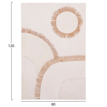 ΠΙΝΑΚΑΣ ΟΡΘΟΓΩΝΙΟΣ ΣΕΙΡΑ SANTORINI HM4531 MDF ΥΠΟΛΕΥΚΟ-ΔΙΑΚΟΣΜΗΣΗ ΜΠΕΖ 80x4,5(πάχος)x120Υεκ.