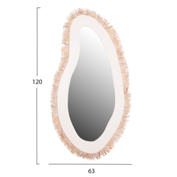 ΚΑΘΡΕΠΤΗΣ ΤΟΙΧΟΥ ΣΕΙΡΑ SANTORINI HM4525 MDF ΥΠΟΛΕΥΚΟ-ΔΙΑΚΟΣΜΗΣΗ ΣΕ ΜΠΕΖ 63x1,8x120Υεκ.