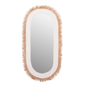 ΚΑΘΡΕΠΤΗΣ ΤΟΙΧΟΥ ΣΕΙΡΑ SANTORINI HM4526 MDF ΥΠΟΛΕΥΚΟ-ΔΙΑΚΟΣΜΗΣΗ ΣΕ ΜΠΕΖ 61x1,8x120Υεκ.