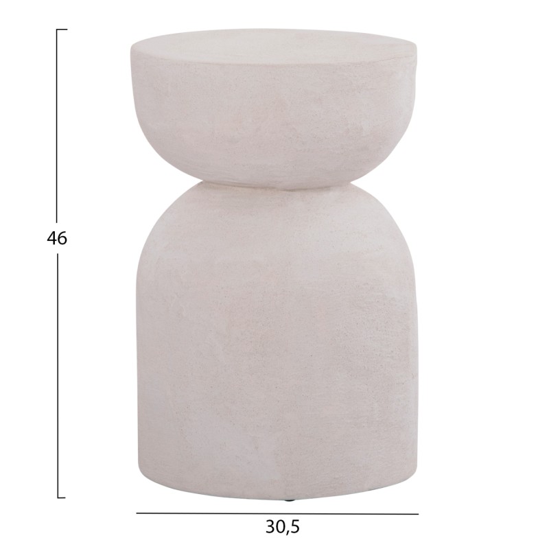 ΣΚΑΜΠΟ ΣΕΙΡΑ SANTORINI HM18041 ΠΟΛΥΡΗΤΙΝΗ ΣΕ ΥΠΟΛΕΥΚΟ Φ30,5x46Υεκ