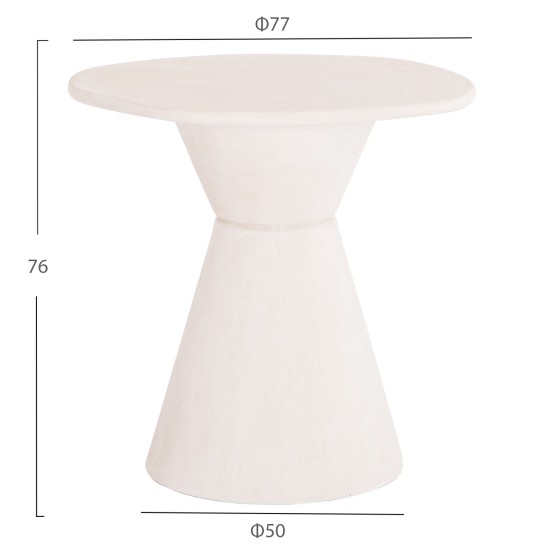 ΤΡΑΠΕΖΙ ΤΡΑΠΕΖΑΡΙΑΣ ΣΤΡΟΓΓΥΛΟ ΣΕΙΡΑ SANTORINI HM18055 MDF ΥΠΟΛΕΥΚΟ ΧΡΩΜΑ Φ77x76Υεκ. ΤΡΑΠΕΖΙ ΤΡΑΠΕΖΑΡΙΑΣ ΣΤΡΟΓΓΥΛΟ ΣΕΙΡΑ SANTORINI HM18055 MDF ΥΠΟΛΕΥΚΟ ΧΡΩΜΑ Φ77x76Υεκ.