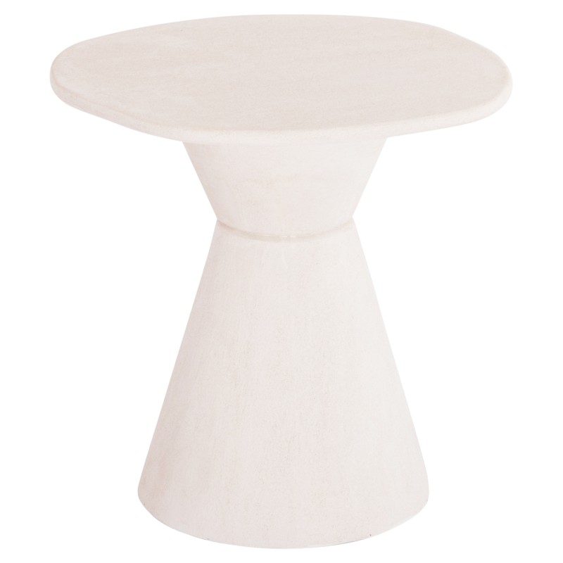 ΤΡΑΠΕΖΙ ΤΡΑΠΕΖΑΡΙΑΣ ΣΤΡΟΓΓΥΛΟ ΣΕΙΡΑ SANTORINI HM18055 MDF ΥΠΟΛΕΥΚΟ ΧΡΩΜΑ Φ77x76Υεκ.