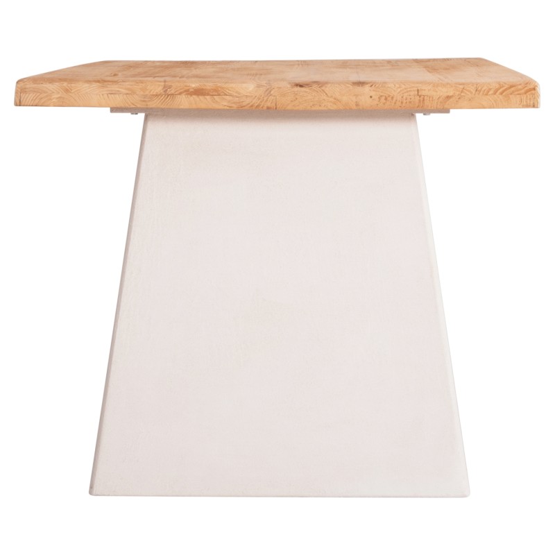 ΤΡΑΠΕΖΙ ΣΕΙΡΑ SANTORINI HM18042 ΤΟΠ ΞΥΛΟ ΕΛΑΤΟΥ-ΠΟΔΙΑ MDF ΥΠΟΛΕΥΚΑ 179x90x75Υεκ.