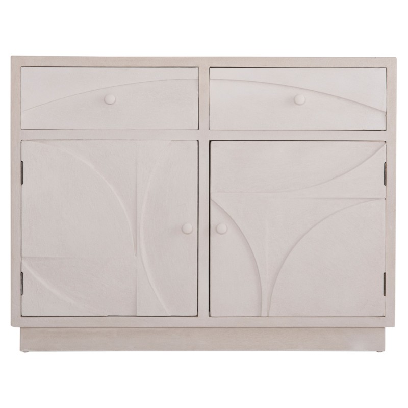 ΜΠΟΥΦΕΣ ΣΕΙΡΑ SANTORINI HM18046 MDF ΣΕ ΥΠΟΛΕΥΚΟ ΧΡΩΜΑ-2 ΣΥΡΤΑΡΙΑ & 2 ΠΟΡΤΕΣ 107x38x82,5Υεκ.