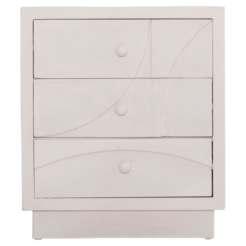 ΚΟΜΟΔΙΝΟ ΣΕΙΡΑ SANTORINI HM18047 MDF ΣΕ ΥΠΟΛΕΥΚΟ ΧΡΩΜΑ-3 ΣΥΡΤΑΡIA 48x38x55,5Υεκ.