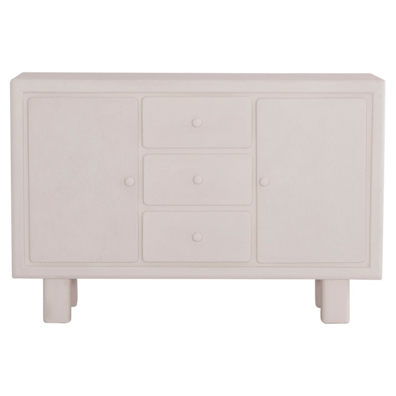 ΜΠΟΥΦΕΣ ΣΕΙΡΑ SANTORINI HM18048 MDF ΣΕ ΥΠΟΛΕΥΚΟ ΧΡΩΜΑ-3 ΣΥΡΤΑΡΙΑ & 2 ΠΟΡΤΕΣ 120x38x80Υεκ.