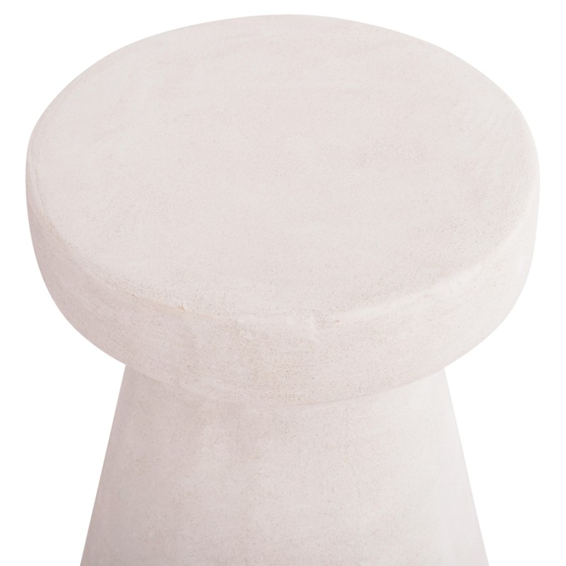 ΣΚΑΜΠΟ ΣΤΡΟΓΓΥΛΟ ΣΕΙΡΑ SANTORINI HM18057 ΠΟΛΥΡΗΤΙΝΗ ΣΕ ΥΠΟΛΕΥΚΟ ΧΡΩΜΑ Φ32x46Υεκ.