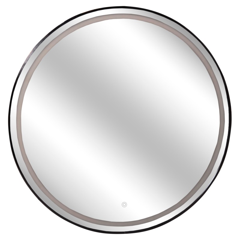 ΚΑΘΡΕΠΤΗΣ ΤΟΙΧΟΥ ΣΤΡΟΓΓΥΛΟΣ ROUNDER HM4503.01 ΑΛΟΥΜΙΝΙΟ ΣΕ ΜΑΥΡΟ-ΦΩΤΙΣΜΟΣ LED Φ80εκ.