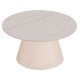 ΤΡΑΠΕΖΙ ΣΑΛΟΝΙΟΥ DUNCAN HM18022.02 ΚΕΡΑΜΙΚΟ TOP-MDF ΒΑΣΗ-ΚΡΕΜ ΛΕΥΚΟ Φ80x41Υεκ.