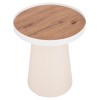 ΤΡΑΠΕΖΑΚΙ ΒΟΗΘΗΤΙΚΟ DENTON HM18023.02 MDF TOP ΦΥΣΙΚΟ ΞΥΛΟΥ-ΒΑΣΗ ΛΕΥΚΗ Φ45x51,5Υεκ.