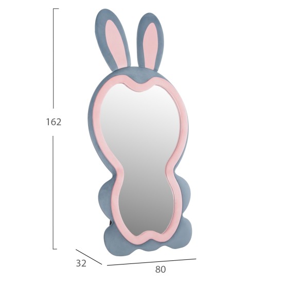 ΠΑΙΔΙΚΟΣ ΚΑΘΡΕΦΤΗΣ ΔΑΠΕΔΟΥ BUNNY HM4489.02 MDF ΡΟΖ & ΜΠΛΕ-ΜΑΥΡΟ STAND 80x162Υεκ. ΠΑΙΔΙΚΟΣ ΚΑΘΡΕΦΤΗΣ ΔΑΠΕΔΟΥ BUNNY HM4489.02 MDF ΡΟΖ & ΜΠΛΕ-ΜΑΥΡΟ STAND 80x162Υεκ.