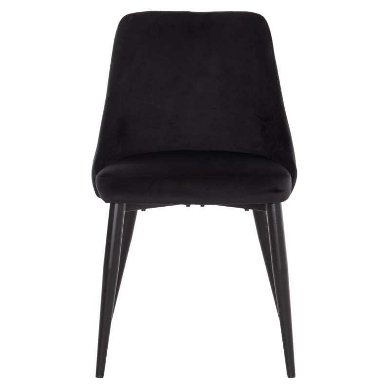 ΚΑΡΕΚΛΑ SERENITY HM8527.14 ΒΕΛΟΥΔΟ ΜΑΥΡΟ ΜΕ ΜΑΥΡΑ ΜΕΤΑΛΛΙΚΑ ΠΟΔΙΑ 51x54x83,5Υεκ.