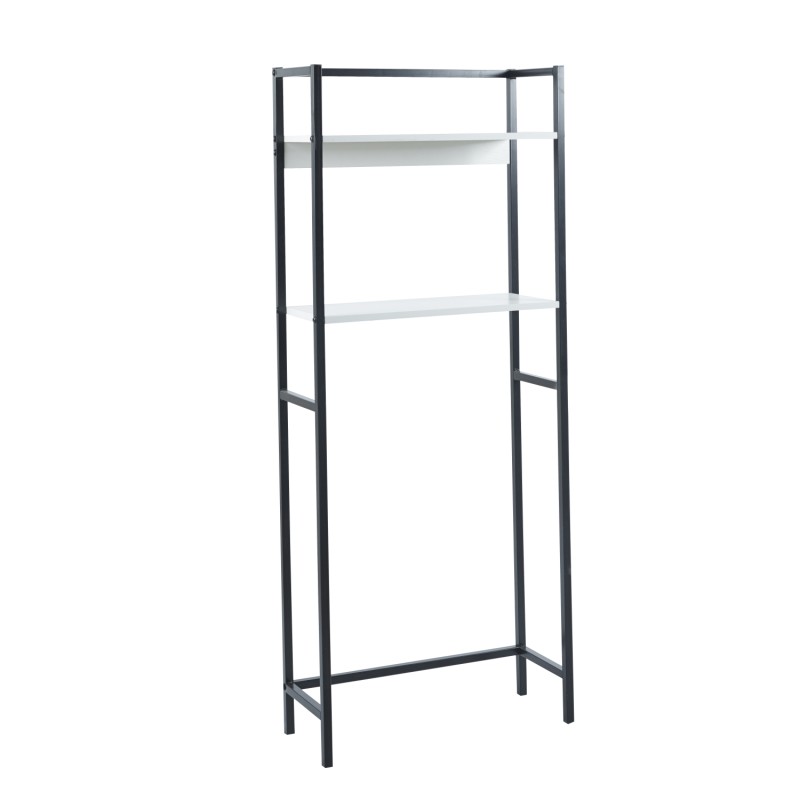 ΕΠΙΠΛΟ ΠΛΥΝΤΗΡΙΟΥ-ΡΑΦΙΕΡΑ HYGI HM18072.02 ΜΕΤΑΛΛΟ ΜΑΥΡΟ-MDF ΛΕΥΚΟ 64x25x156Υεκ.