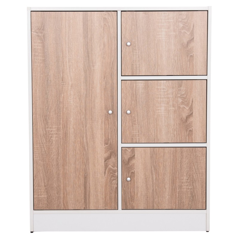 ΝΤΟΥΛΑΠΙ ΜΕ 4 ΑΠΟΘ.ΧΩΡΟΥΣ MATIN HM2479.01 SONAMA OAK-ΛΕΥΚΗ ΜΕΛΑΜΙΝΗ 80x39,5x99,5Υεκ