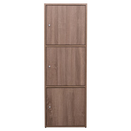 ΝΤΟΥΛΑΠΙ ΜΕ 3 ΑΠΟΘ. ΧΩΡΟΥΣ SORIANO HM9939.11 SONAMA OAK ΜΕΛΑΜΙΝΗ 40x39x119Υεκ.