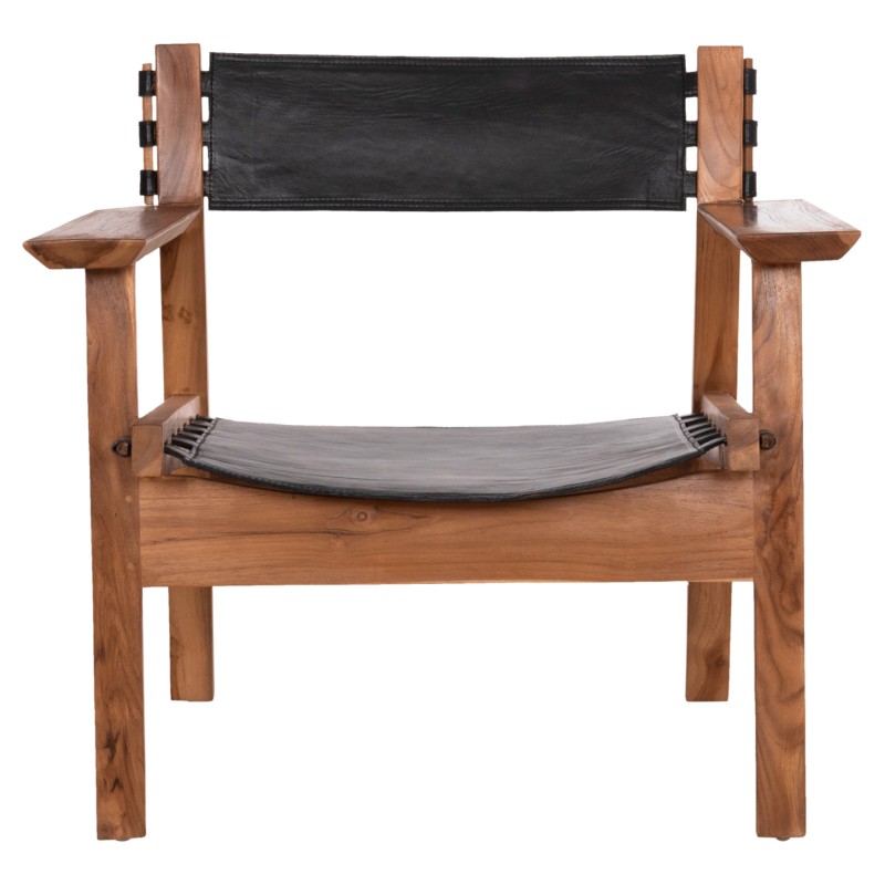 ΠΟΛΥΘΡΟΝΑ KONNA HM9928.01 TEAK ΞΥΛΟ ΣΕ ΦΥΣΙΚΟ-ΔΕΡΜΑ ΑΓΕΛΑΔΟΣ ΣΕ ΜΑΥΡΟ 80x64x73Υεκ.