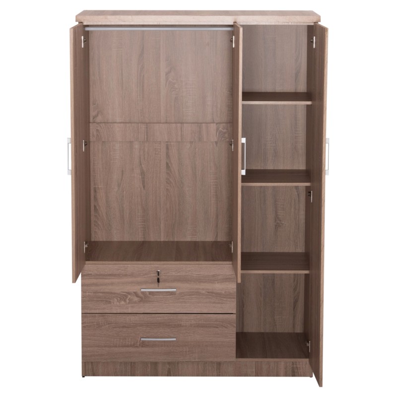 ΝΤΟΥΛΑΠΑ ΜΕ ΚΑΘΡΕΦΤΗ & ΣΥΡΤΑΡΙΑ JARRY HM2485.11 SONAMA OAK ΜΕΛΑΜΙΝΗ 119x48x183Υεκ