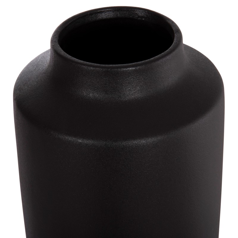 ΕΠΙΤΡΑΠΕΖΙΟ ΚΕΡΑΜΙΚΟ ΔΙΑΚΟΣΜΗΤΙΚΟ ΒΑΖΟ GALAD HM4587.02 ΜΑΥΡΟ ΜΑΤ Φ17,5x40Υ εκ.