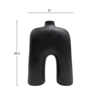 ΕΠΙΤΡΑΠΕΖΙΟ ΚΕΡΑΜΙΚΟ ΔΙΑΚΟΣΜΗΤΙΚΟ ΣΕΙΡΑ ISIL HM4599.02 ΜΑΥΡΟ ΜΑΤ 22x8x29Υεκ