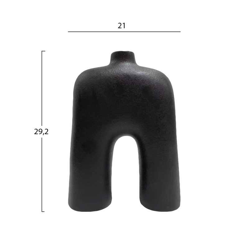 ΕΠΙΤΡΑΠΕΖΙΟ ΚΕΡΑΜΙΚΟ ΔΙΑΚΟΣΜΗΤΙΚΟ ΣΕΙΡΑ ISIL HM4599.02 ΜΑΥΡΟ ΜΑΤ 22x8x29Υεκ