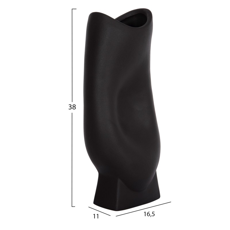 ΕΠΙΤΡΑΠΕΖΙΟ ΚΕΡΑΜΙΚΟ ΔΙΑΚΟΣΜΗΤΙΚΟ ΣΕΙΡΑ GLAΖΕ HM4609.02 ΜΑΥΡΟ ΜΑΤ 16.5x11x38Υεκ