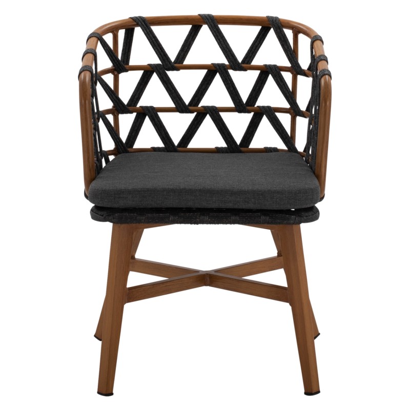 ΠΟΛΥΘΡΟΝΑ ΑΛΟΥΜΙΝΙΟΥ RICKO HM5782.11 ΚΑΦΕ ΣΚΕΛΕΤΟΣ-ΓΚΡΙ ΚΟΡΔΟΝΙ 58x59x78Υ εκ.