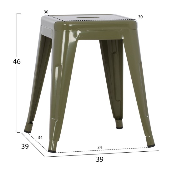 ΣΚΑΜΠΟ ΜΕΤΑΛΛΙΚΟ MELITA HM0096.43 ΣΕ DARK OLIVE ΧΡΩΜΑ 37x37x45Υεκ. ΣΚΑΜΠΟ ΜΕΤΑΛΛΙΚΟ MELITA HM0096.43 ΣΕ DARK OLIVE ΧΡΩΜΑ 37x37x45Υεκ.