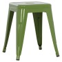 ΣΚΑΜΠΟ ΜΕΤΑΛΛΙΚΟ MELITA HM0096.53 ΣΕ LIGHT OLIVE GREEN ΧΡΩΜΑ 37x37x45Υεκ.