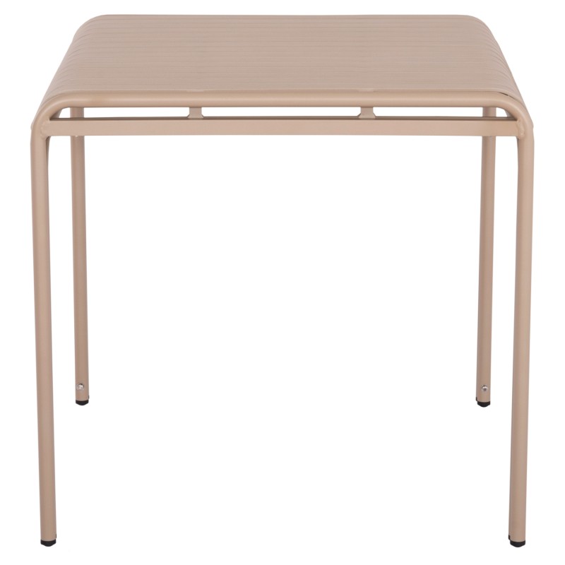 ΤΡΑΠΕΖΙ ΤΕΤΡΑΓΩΝΟ ΑΛΟΥΜΙΝΙΟΥ RACHEL HM6338.04 ΣΑΜΠΑΝΙ 80x80x76Υεκ.