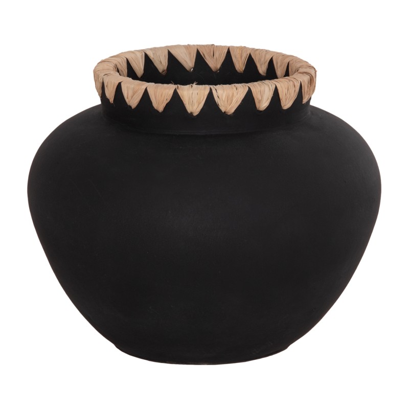 ΔΙΑΚΟΣΜΗΤΙΚΟ ΒΑΖΟ RENTON(M) HM4732 ΤΕΡΑΚΟΤΑ ΜΑΥΡH-ΠΛΕΞΗ ΨΑΘΑΣ ΣΤΟ ΣΤΟΜΙΟ Φ28x23Υεκ